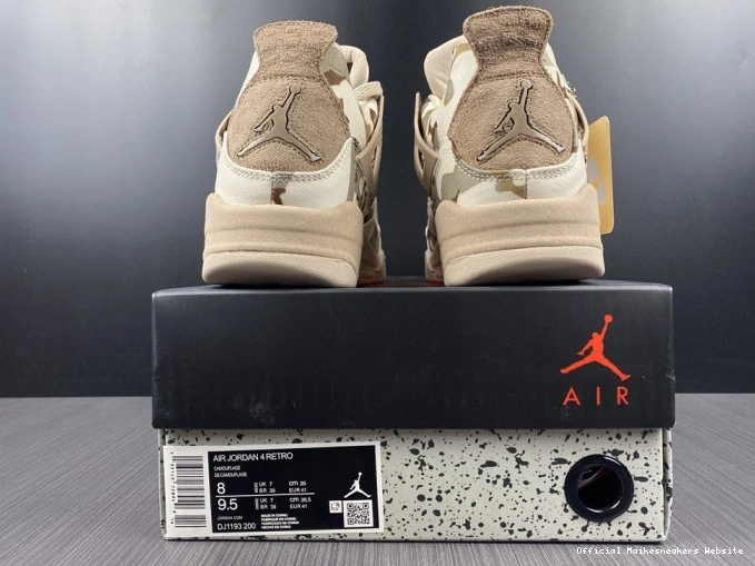 Official Maikesneakers Air 4 DJ1193-200 Jordan x Aleali May Camo 0728